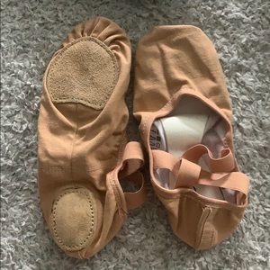 Tan ballet shoes